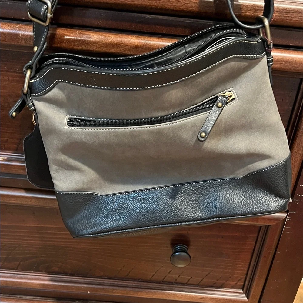 BOC Crossbody Bag in Tan and Black - Picture 3 of 4